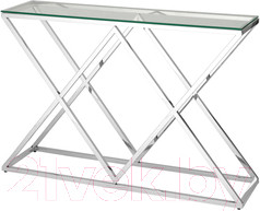 Консольный столик Stool Group Инсигния 115x30 / ECST-026 (прозрачное стекло/сталь серебристый)