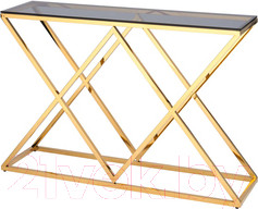 Консольный столик Stool Group Инсигния 115x30 / ECST-026-TG-SK (стекло Smoke/сталь золото)