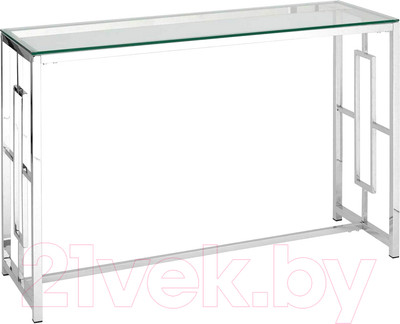 Консольный столик Stool Group Бруклин 120x40 / ECST-013 (прозрачное стекло/сталь серебристый)