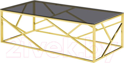 Журнальный столик Stool Group Арт Деко 120x60 / ECT-015-TG-SK (стекло Smoke/сталь золото)