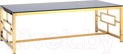 Журнальный столик Stool Group Бруклин 120x60 / ECT-013-TG-SK (стекло Smoke/сталь золото)