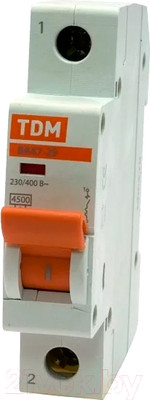 Выключатель автоматический TDM ВА 47-29 1Р 63А (C) 4.5кА / SQ0206-0080
