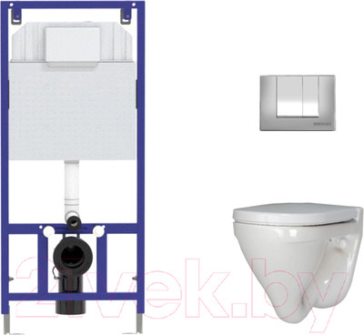 Унитаз подвесной с инсталляцией Sanita Luxe Attica SL DM ATCSLWH0104 + 525 040000 + S3 040043