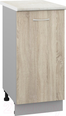 Шкаф-стол кухонный Кортекс-мебель Корнелия Лира НШ40р (дуб сонома/королевский опал)