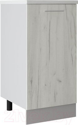 Шкаф-стол кухонный Артём-Мебель 400мм СН-114.02 (ДСП дуб крафт белый)