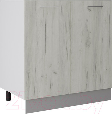 Шкаф под мойку Артём-Мебель 800мм СН-114.22 (дуб крафт белый)