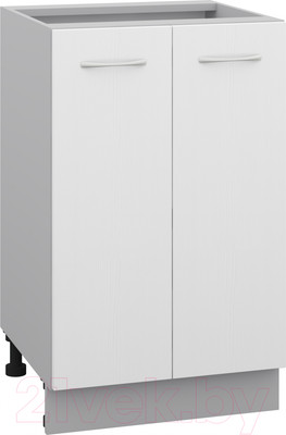 Шкаф-стол кухонный Кортекс-мебель Корнелия Лира НШ50р без столешницы (белый)