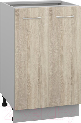 Шкаф-стол кухонный Кортекс-мебель Корнелия Лира НШ50р без столешницы (дуб сонома)