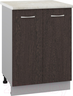 Шкаф-стол кухонный Кортекс-мебель Корнелия Лира НШ60р (венге/королевский опал)