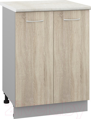 Шкаф-стол кухонный Кортекс-мебель Корнелия Лира НШ60р (дуб сонома/королевский опал)