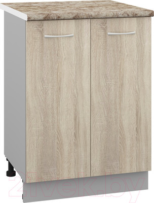 Шкаф-стол кухонный Кортекс-мебель Корнелия Лира НШ60р (дуб сонома/мадрид)