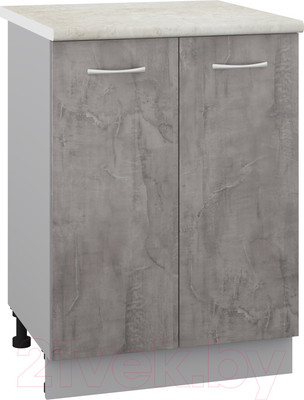 Шкаф-стол кухонный Кортекс-мебель Корнелия Лира НШ60р (оникс/королевский опал)