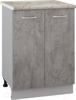 Шкаф-стол кухонный Кортекс-мебель Корнелия Лира НШ60р (оникс/марсель)