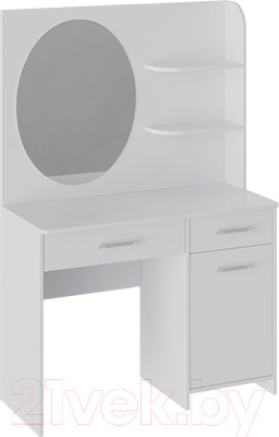 Туалетный столик с зеркалом ТриЯ Эвита (белый глянец)
