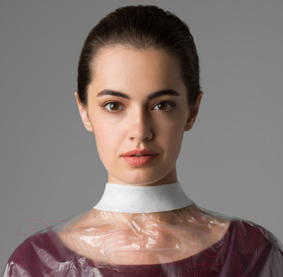 Воротник парикмахерский Чистовье Спанлейс 00-662 7x40 (100шт, белый)