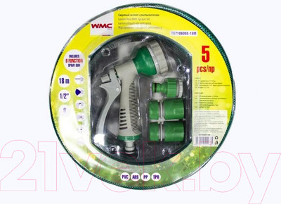 Шланг поливочный WMC Tools TG7106008-18M
