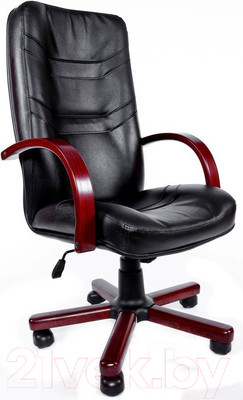 Кресло офисное Деловая обстановка Министр Экстра кожа (орех/черный)