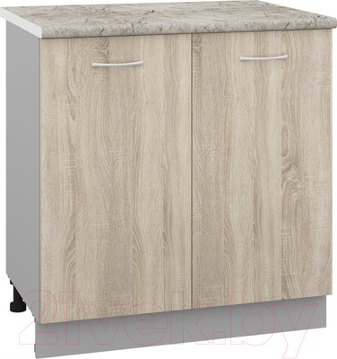 Шкаф-стол кухонный Кортекс-мебель Корнелия Лира НШ80р (дуб сонома/марсель)