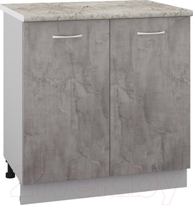 Шкаф-стол кухонный Кортекс-мебель Корнелия Лира НШ80р (оникс/марсель)