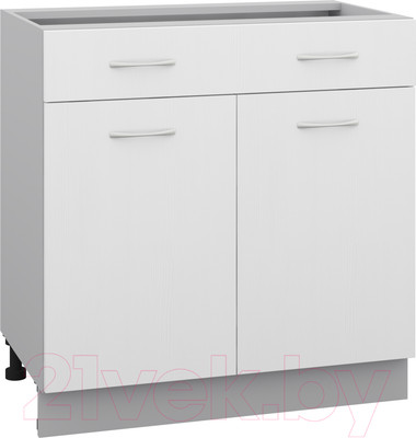 Шкаф-стол кухонный Кортекс-мебель Корнелия Лира НШ80р1ш без столешницы (белый)