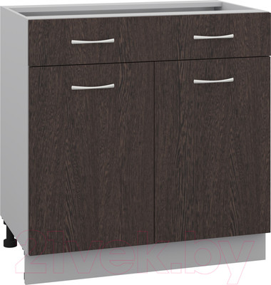 Шкаф-стол кухонный Кортекс-мебель Корнелия Лира НШ80р1ш без столешницы (венге)