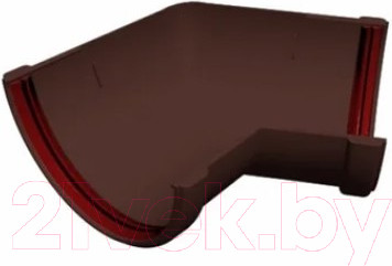 Угол желоба Grand Line ПВХ 135 градусов универсальный RAL 8017 (шоколадный)