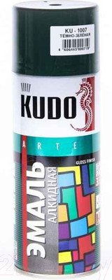 Эмаль Kudo Универсальная / KU-1007 (520мл, темно-зеленый)