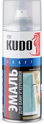 Эмаль Kudo Для ванн / KU-1301 (520мл, белый)