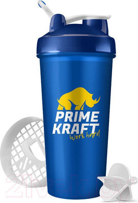 Шейкер спортивный Prime Kraft С венчиком (синий)
