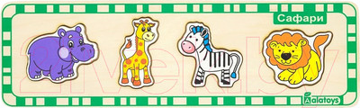Развивающая игрушка Alatoys Рамка-вкладыш. Сафари / ПЗЛ1009