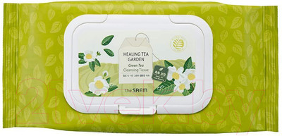 Влажные салфетки The Saem Healing Tea Garden Green Tea Cleansing Tissue (60шт)