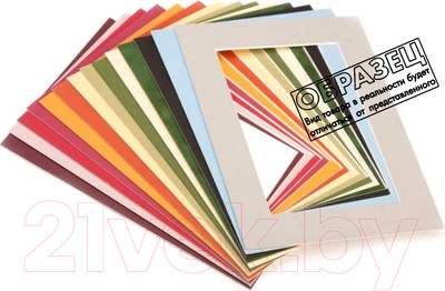 Паспарту для фоторамок ПАЛИТРА 10х15 (15х21) / ПУ2784 (синий)