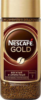 Кофе растворимый Nescafe Gold (95г, стекло)