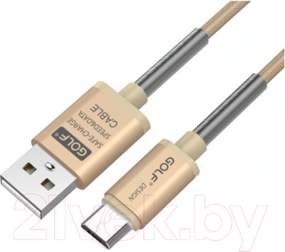 Кабель Golf GC-40 MicroUSB (1м, золотой)