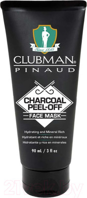 Маска для лица кремовая Clubman Charcoal Peel-Off Face Mask Очищающая черная на основе угля (90мл )