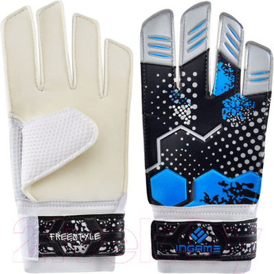 Перчатки вратарские Ingame Freestyle IF-702 (р.5, черный/голубой)