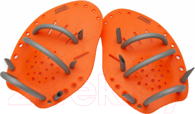 Лопатки для плавания ZoggS Matrix / 301662 (M, оранжевый)