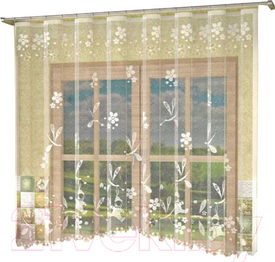 Гардина Лента Е672Р (160x250, белый)