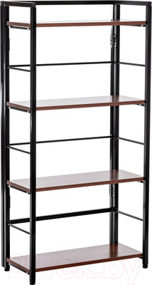 Стеллаж Импэкс Leset Пако 1200 (черный/орех донской)