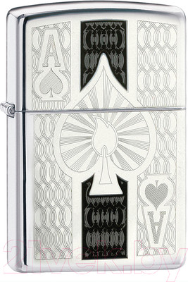 Зажигалка Zippo Ace / 24196 (серебристый глянцевый)