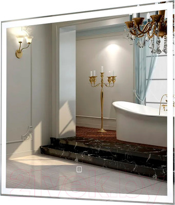 Зеркало Пекам Greta 60x50 / greta-60x50s (с подсветкой и сенсором на прикосновение)