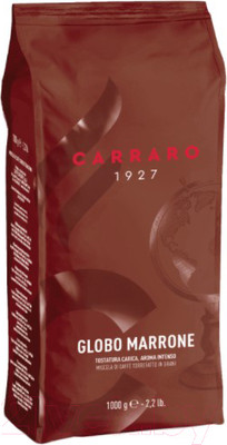 Кофе в зернах Carraro Globo Marrone 30% арабика, 70% робуста (1кг)