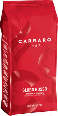 Кофе в зернах Carraro Globo Rosso 30% арабика, 70% робуста (1кг)