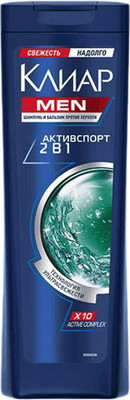 Шампунь-гель для душа Clear Vita Abe против перхоти для мужчин 2 в 1 Активспорт  (200мл)