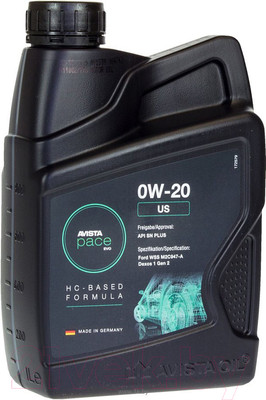 Моторное масло Avista Pace Evo US 0W20 / 164743 (1л)