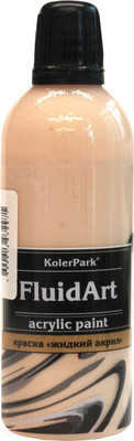 Акриловая краска KolerPark Fluid Art Жидкий акрил (80мл, золотой)