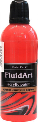 Акриловая краска KolerPark Fluid Art Жидкий акрил (80мл, красный)