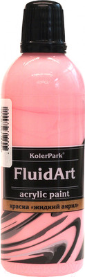 Акриловая краска KolerPark Fluid Art Жидкий акрил (80мл, розовый)