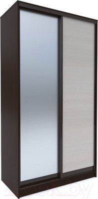 Шкаф-купе Евва 120 VHG.12 / АЭП ШК.2 03 (венге/дуб шамони светлый/венге глянец)