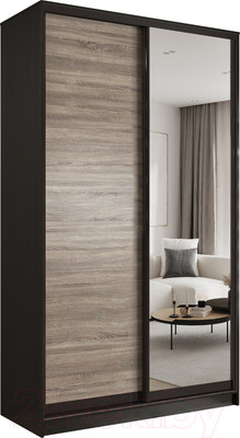 Шкаф-купе Евва 120 VTG.12 / АЭП ШК.2 03 (венге/дуб трюфель/венге глянец)